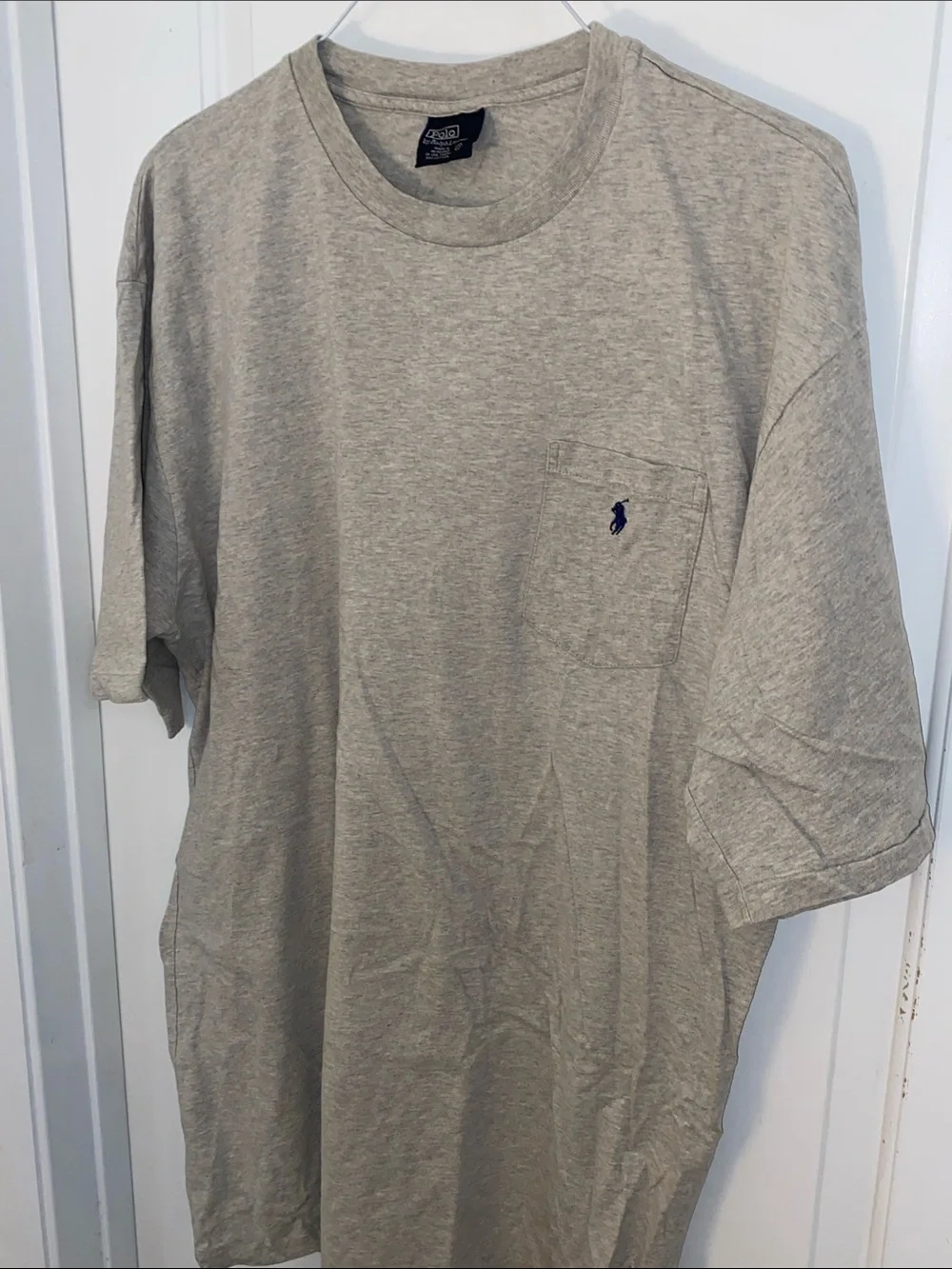 Polo Ralph Lauren Classic Pocket Tee - Light Gray Size Large Tall 100% Cotton